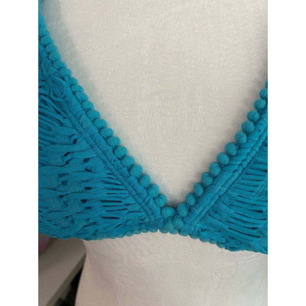Nwt Coco Reef Turquoise Bra Sized Swim Top 36/38C Adjustable Ties - Picture 3 of 16